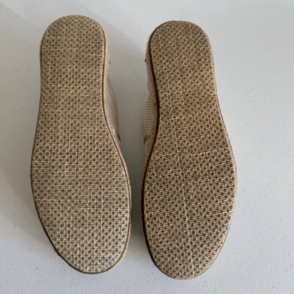 TOMS Alpargata Espadrille‎ Mesh and Suede Slip-On Cream Shoe Size 9